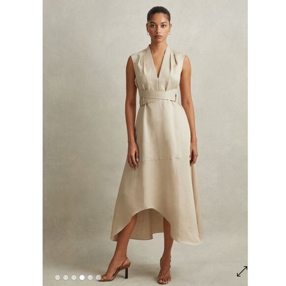 Reiss Dresses & Skirts - NWT: Reiss Ava Linen Blend Belted Midi Dress